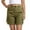Brown, variant on Bermuda Shorts for Women Casual Solid Color Cargo Elastic Waistband Comfort Summer Flowy Shorts with Pockets S-2XL