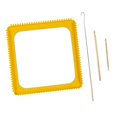 thumbnail image 4 of Telar de metal, cuadrado, tablero para manualidades DIY, ideal para principiantes, portátil, tablero para tejer hilo, juego de bastidor para tejer., 4 of 9