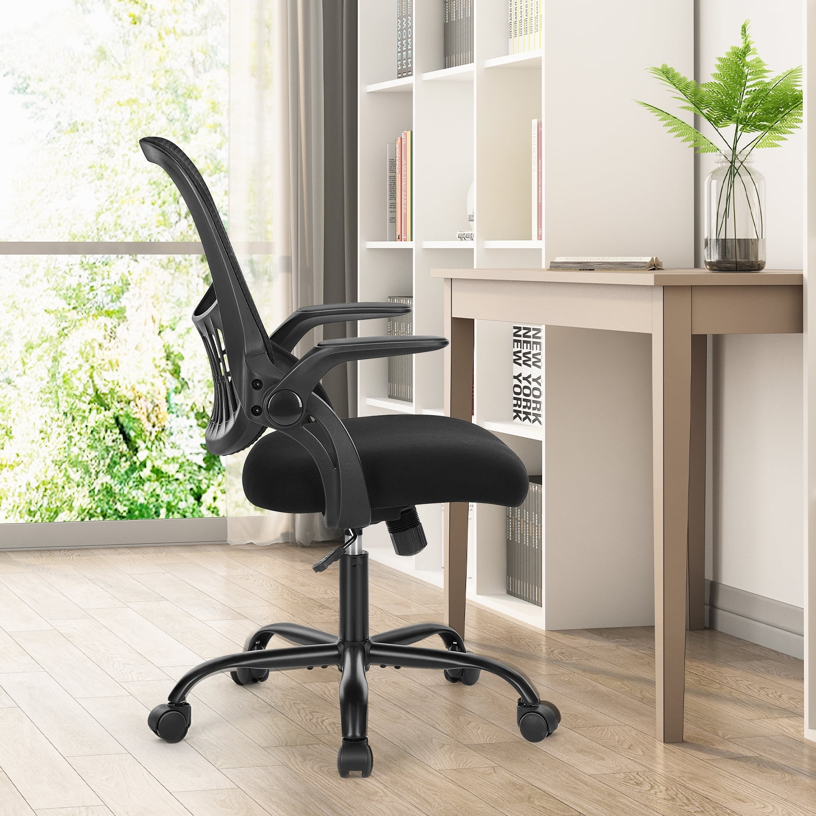 Edx Ergonomic Mesh Office Chair with Armrests, Pink Ideal for