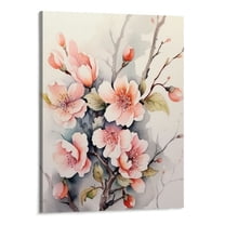 PRATYUS Bedroom Decor Canvas Wall Art Decoration Modern Gallery Wall Decor Print Pink Peach Blossom Theme Picture Artwork for Walls Ready to Hang for Kitchen Living Room Decor 16x20 Inch