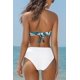 thumbnail image 2 of Bandeau Traje de baño de 2 Piezas Tirante Halter removible con Parte Inferior atrevida de Talle Alto Impresión en blanco - E CH Impresión en blanco - E CH Xishao ropa, 2 of 2