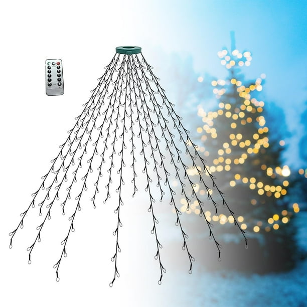 Luces de de Navidad con anillo, luces de cadena LED para , iluminación de cadena navideña para patio, césped exterior, dormitorio, festival 15 m 200 luces
