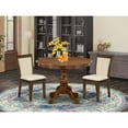 thumbnail image 2 of East West Furniture 3 Pc Dinette Set Includes a Round Dining Table and 2 Parson Chairs, 2 of 6