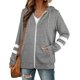 thumbnail image 1 of Sudaderas con capucha de manga larga activa para mujer con cremallera y bolsillo S-2XL Adepaton WMZL-2181-10, 1 of 1