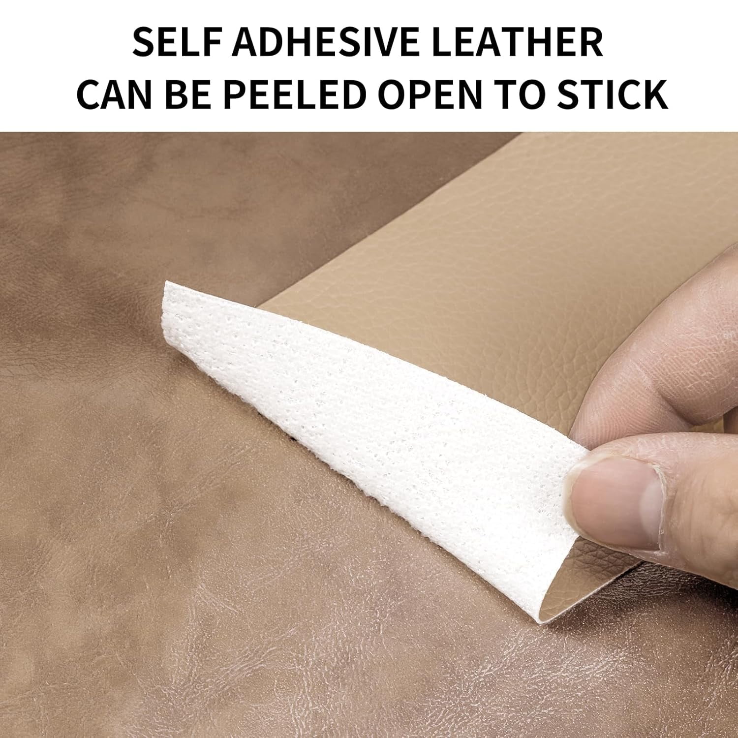 Leather Repair Patch Tape, Dark Brown 3 x 61 Inches Self Adhesive Leather Repair Kit for Furniture, Car Seat,Vinyl Leather Repair Kit for Office Chairs, Couch, Sofa, Luggage