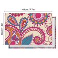 thumbnail image 6 of Stylish Paisley Placemats Set of 4, Flax Linen Table Mats Featuring Colorful Vintage Boho Floral Prints with Elegant Mandala and Geometric Designs, 6 of 6