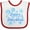 White and Red, variant on Inktastic Happy Hanukkah Blue Stars of David and Snowflakes Boys or Girls Baby Bib