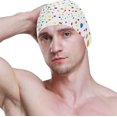 thumbnail image 3 of FYBTO Swimming Cap Geometric Rainbow Graphic Unisex Adult FYBTO Polyester, 3 of 4