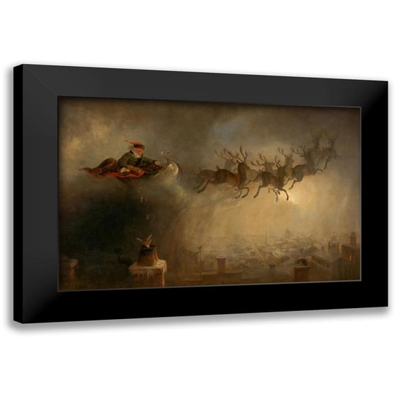 Beard, William Holbrook 14x11 Black Modern Framed Museum Art Print Titled - Santa Claus