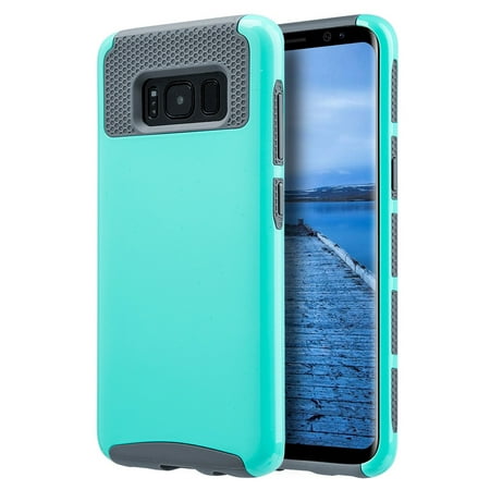Samsung Galaxy S8 Plus Case, Premium Hybrid Glossimer Dual Layer Stylish Back Case Protective Hard Cover (Lightweighted,UV Coating,Precise Cutouts) For Samsung Galaxy S8 Plus SM-G955U - Teal