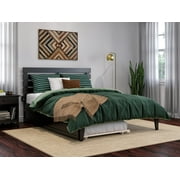 AFI Oxford 14" Queen Wood Platform Bed Frame with Twin XL Trundle, Espresso