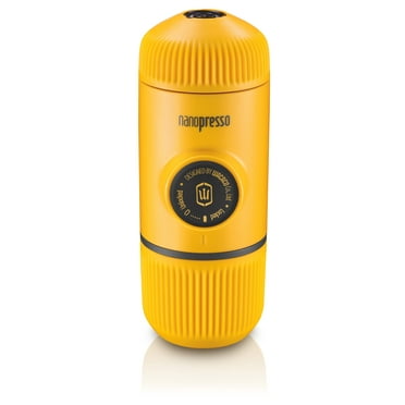 WACACO Nanopresso Portable Espresso Maker-Small Travel Coffee Maker 18 Bar Pressure, Manually Operated -Yellow Patrol With Bag