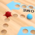 thumbnail image 5 of CYFW Marble Game Board Double Sided Painted Wooden Fast Track Board Game for 6 and 4 Players 6 Colors 24 Marbles 6 Dice for Family Friends, 5 of 10