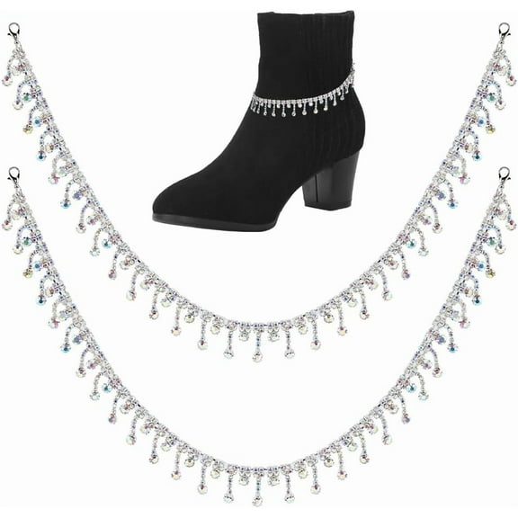 Bling Jewelry Shoe Charms Alloy Rhinestones Shoe Chains Tassel Bling Shoe Accessories Shoelace Chain