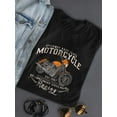 thumbnail image 3 of Vintage Motorcycle Poster Shaped T-Shirt Women -Image by Shutterstock, Female Small, 3 of 4