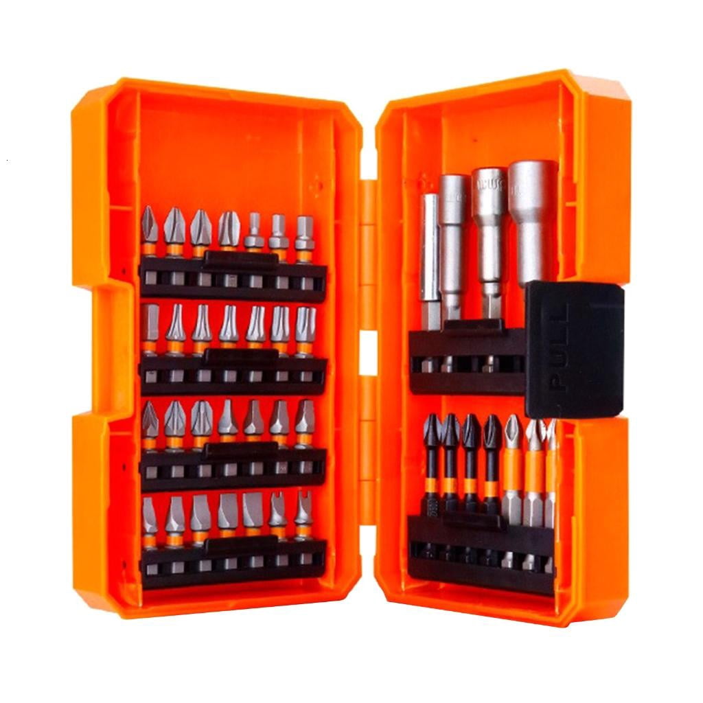 CEORPER Set of 39 Multipurpose Screwdriver Drill Bit Set with Socket and Connecting Rod for Various Home Projects