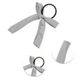 thumbnail image 3 of Unique Bargains 1 Pc Fashion Solid Bow Ribbon Hair Elastic Band Gray, 3 of 5
