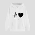 thumbnail image 2 of yoeyez Oversized Sweatshirt for Women Love Heart Print Hooded Sweatshirts Teen Girls Long Sleeve Hoodies Casual Loose Pullover Tops With Pockets, 2 of 3
