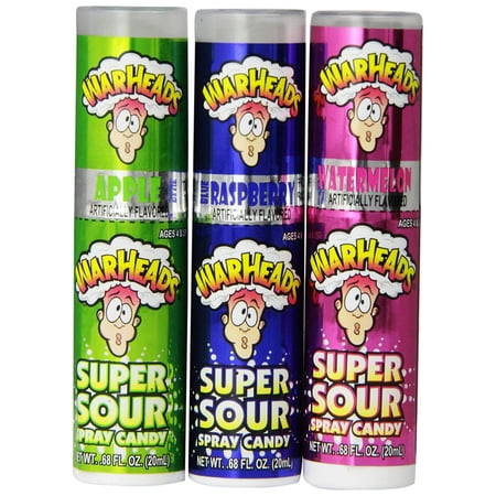 Warheads, Super Sour Spray , Count 12 - Sugar Candy / Grab Varieties & Flavors
