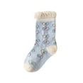 thumbnail image 6 of IROINNID Savings Girl Socks Ankle Socks Girls Children's Cute Colorful Lattice Flowers Pattern Non-slip Breathable Cotton Middle Socks,Blue, 6 of 9