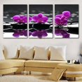 thumbnail image 6 of Yirtree Pink Flower Picture Wall Art Decor Canvas 3 panels Wall Art Print Floral Paintings Decoration for Bedroom Living Room, 6 of 7