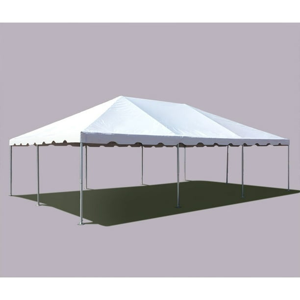 20x30 PE Weekender Frame Tent, White Backyard Outdoor Event Canopy Tent