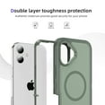 thumbnail image 3 of Dteck Magnetic & Seamless Stand for iPhone 16, Compatible with MagSafe, Military Grade Drop Protection, Slim Frosted Rugged Kickstand Phone Case for iPhone 16,Green, 3 of 6