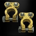 thumbnail image 4 of Brass Battery Terminal Connector Clamps, Ampper Top Post Battery Terminals Set for Marine Car Boat RV Vehicles (1 Pair), 4 of 5