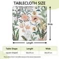 thumbnail image 2 of Square Tablecloth Watercolor Wildflower and Hummingbird Design, Waterproof Elastic Fitted Table Cover for Outdoor Rustic Use, 2 of 6