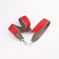 thumbnail image 2 of Correa de hombro de lona Etoupe/Rouge Coeur y cuero Togo de 2" de ancho para bolsos de marca, accesorios para bolsos de mujer, correas para bolsos, 2 of 5