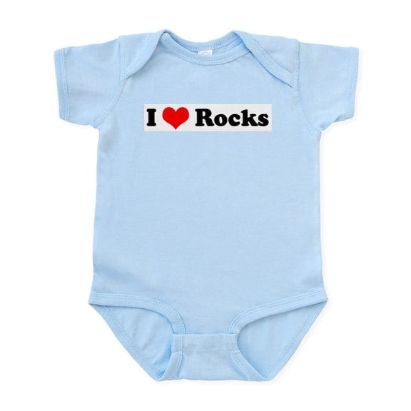 CafePress - I Love Rocks Infant Creeper - Baby Light Bodysuit, Size Newborn - 24 Months