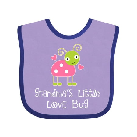 

Inktastic Grandma Little Love Bug Grandchild Gift Baby Girl Bib