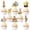 WHITE, variant on 8Pcs Easter Bunny Cupcake Picks - Cute Rabbit & Carrot Decorations with Eggs for Happy Easter Birthday Party Decor.