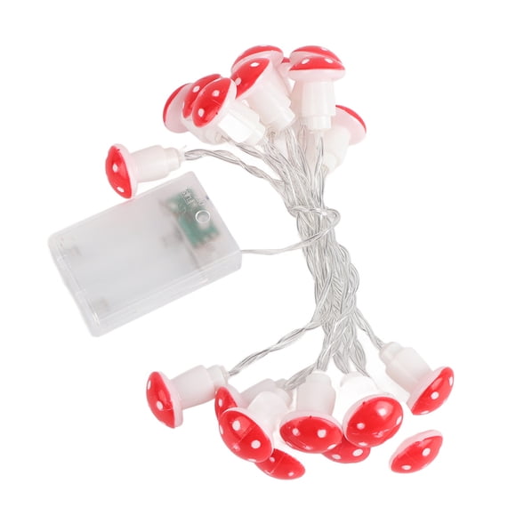 Luces de cadena de hongos Jadeshay 20 LED Decoración de Tira de luces LED Navidad 2 M Blanco cálido
