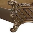 thumbnail image 4 of Benjara Eastern King Bed with Intricately Carving and Button Tufting,Gold and Brown, 4 of 5