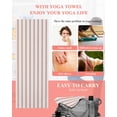 thumbnail image 5 of Red Striped Yoga Towel for Hot Yoga Non Slip, Rustic Red Stripe Modern Art Beige Yoga Mat Towel Absorbent Yoga Sweat Towels Microfiber Hot Yoga Blanket for Bikram Pilates 26"x74", 5 of 7