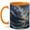 Orange, variant on Stormy Ocean Sky 11oz Ceramic Mug, Dark Seascape Painting