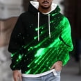 thumbnail image 2 of BiZtdJrK Men Big and Tall Graphic Hoodies Long Sleeve Drawstring Hooded Sweatshirt 3D Novelty Print Pullover Hoodies Casual Stylish Sweatshirts Lightening Green XL, 2 of 6