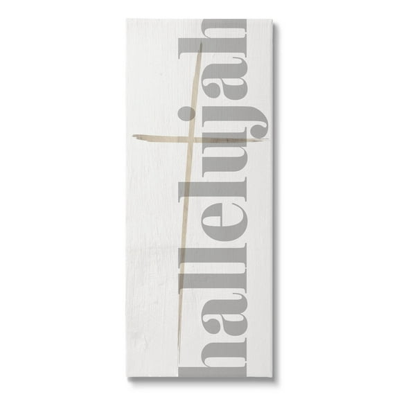 Hallelujah Spiritual Christmas Sign Holiday Graphic Art Gallery Wrapped Canvas Print Wall Art