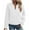 White, variant on Womens Zip Up Jackets No Hood Coat Long Sleeve Casual Full Zipper Sweatshirt with Pockets Solid Color Fall Clothes (XL, White)