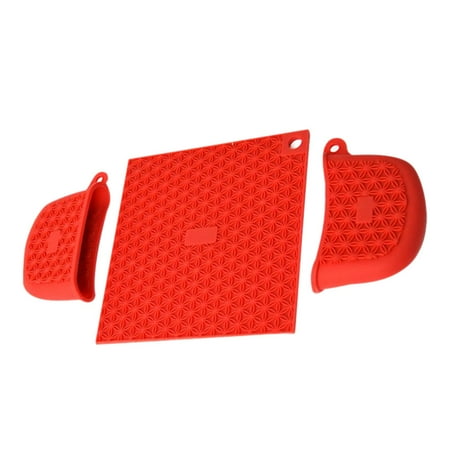 

PATKAW 3pcs Silicone Pot Sleeve Non Pot Holder Heat Insulation Pot Handle Pot Handle Sleeve for Home Kitchen Resturant (Red)