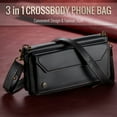 thumbnail image 3 of Compatible with Samsung Galaxy S25 Edge Wallet Case, 10 Card Slots & 1 Zipper Coin Pocket & 1 Cash Slot & 1 Cash Pocket & Lanyard & Crossbody Strap & Kickstand & RFID Blocking Phone Case, Black, 3 of 9