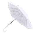 thumbnail image 3 of Lace Parasol Umbrella, Multi Purpose Stainless Steel Frame Elegant Appearance Light White Lace Parasol Umbrella J Handle  for Wedding, 3 of 8