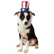 Uncle Sam Pet 4Th Of July Patriotic Costume Hat With Beard-M-L