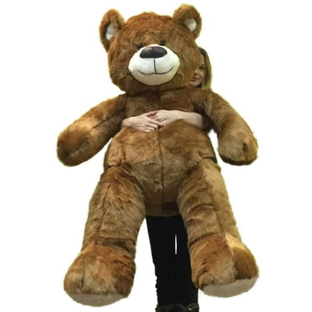 Big Plush Giant Brown Teddy Bear 5 Foot Soft Polyester Stuffed Animal