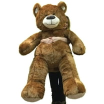 Big Plush Giant Brown Teddy Bear 5 Foot Soft Polyester Stuffed Animal
