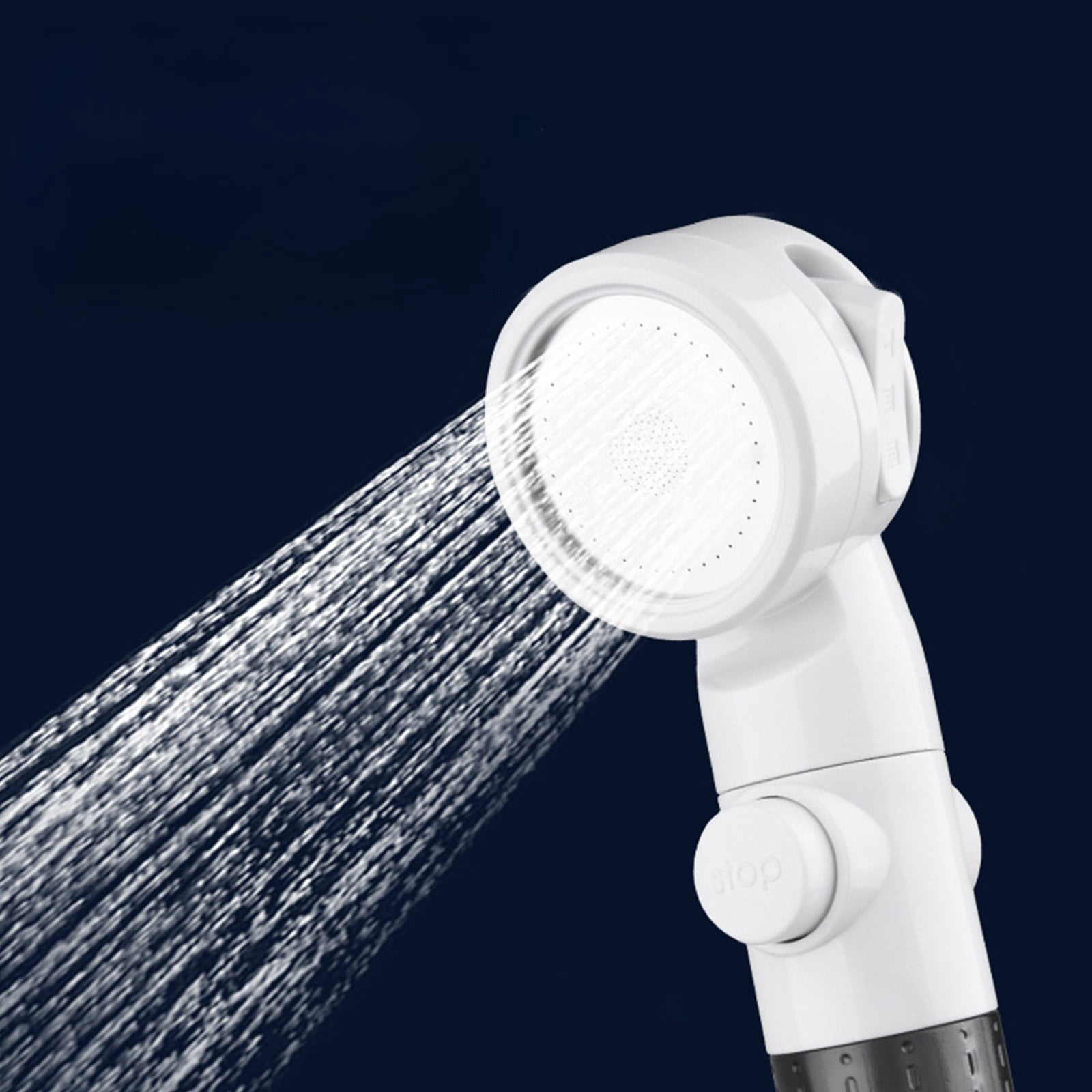 Tuvgenk Rv Camping Shower Portable Water Pump White Plastic Detachable Shower Head Outdoor Shower for Hiking Beach, Travel