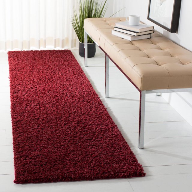 SAFAVIEH August Carlene Solid Plush Shag Area Rug
