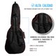 thumbnail image 2 of PAQUETE Estuche para guitarra clásica, Funda para guitarra, Gig bag , guitar case para trasporte y protección, color negro bordes rojos + Tahali strap correa guitarra Kidam CRIME, 2 of 5