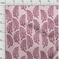 thumbnail image 2 of oneOone Cotton Silk Dark Magenta Fabric Leaves Block Quilting Supplies Print Sewing Fabric By The Yard 42 Inch Wide, 2 of 4